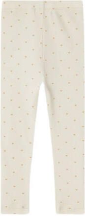 LIL' ATELIER MINI legging NMFGAGO met hartjes offwhite roze Ecru Meisjes Katoen 104 - Foto 3