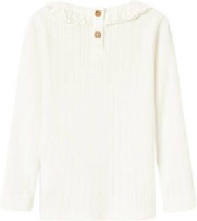 LIL' ATELIER MINI longsleeve NMFRACHEL offwhite Wit Meisjes Katoen Ronde hals 122 128 - Foto 5