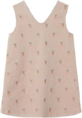 LIL' ATELIER MINI overgooier met all over print roze Jurk Meisjes Katoen V-hals 104