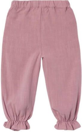 LIL' ATELIER MINI regular fit broek NMFDOLIE oudroze Meisjes Viscose Effen 104 - Foto 3