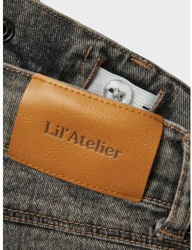LIL' ATELIER MINI regular fit denim short NMMRYAN light grey denim Korte broek Grijs 104