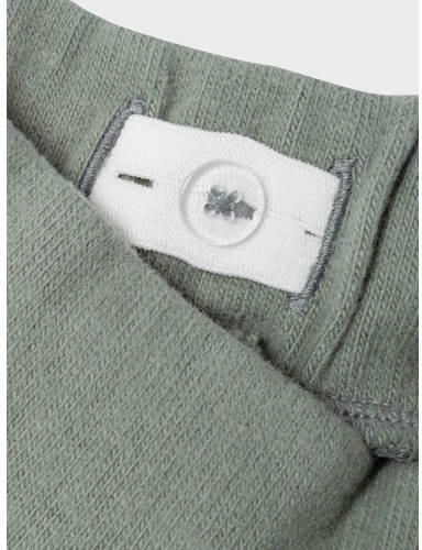 LIL' ATELIER MINI regular fit joggingbroek NMMTHOR met katoen groen Effen 116