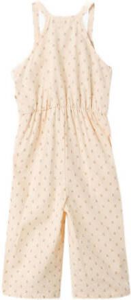 LIL' ATELIER MINI regular fit tuinbroek NMFFAMAJA met all over print ecru Meisjes Katoen Vierkante hals 104 - Foto 2