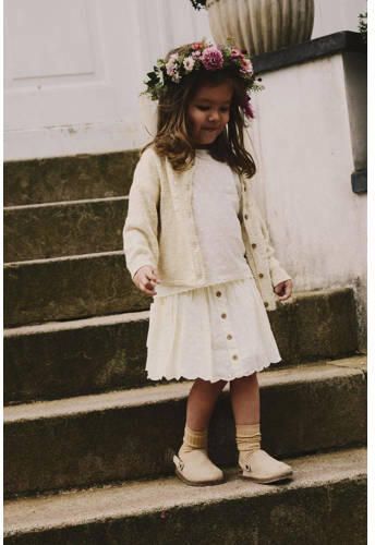 LIL' ATELIER MINI rok NMFHIRSA offwhite Meisjes Katoen Effen 122