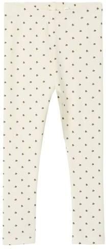 LIL' ATELIER MINI slim casual broek ecru Meisjes Katoen Effen - Foto 4