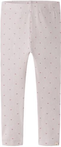 LIL' ATELIER MINI slim fit legging lila Paars Meisjes Stretchkatoen - Foto 4