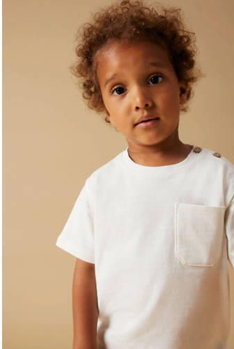 LIL' ATELIER MINI T-shirt wit Jongens Katoen Ronde hals Effen - Foto 3