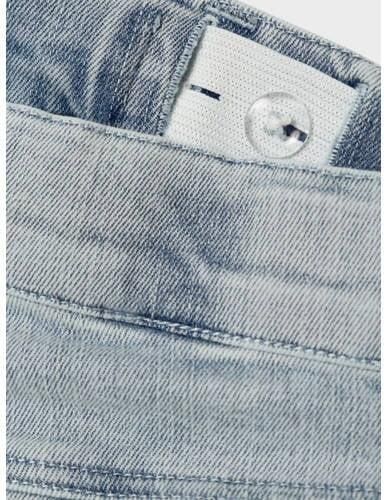 LIL' ATELIER MINI tapered fit jeans NMMBEN medium blue denim Blauw Effen 122