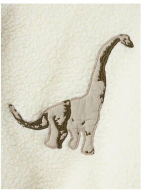 LIL' ATELIER MINI teddy jas offwhite bug Ecru Backprint 122 128