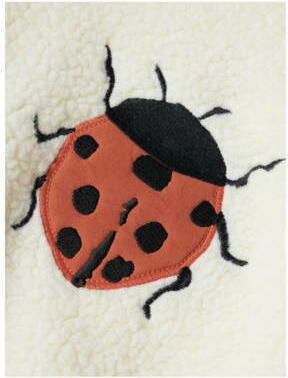 LIL' ATELIER MINI teddy jas offwhite bug Ecru Backprint 122 128 - Foto 2