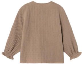 LIL' ATELIER MINI top NMFLAMI lichtbruin Meisjes Katoen Ronde hals Effen 122 128 - Foto 2