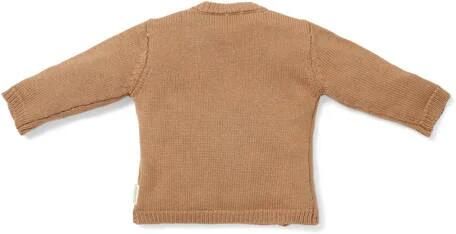 Little Dutch baby gebreid vest bruin Acryl Ronde hals Effen 50 56