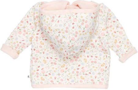 Little Dutch baby reversible jas Flowers & Butterflies met all over print lichtroze wit Jongens Katoen Ronde hals 50 56 - Foto 3