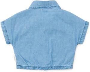 Little Dutch blouse Blauw Meisjes Denim Klassieke kraag Effen 104