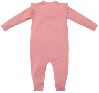Little Dutch boxpak met ruches roze Meisjes Katoen Ronde hals Effen - Foto 3