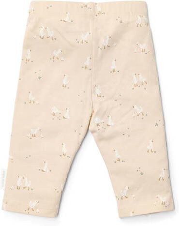Little Dutch casual broek beige Stretchkatoen Dierenprint