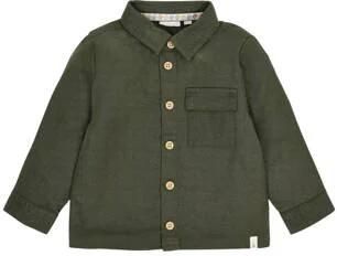 Little Dutch casual overhemd met backprint groen Jongens Katoen Klassieke kraag