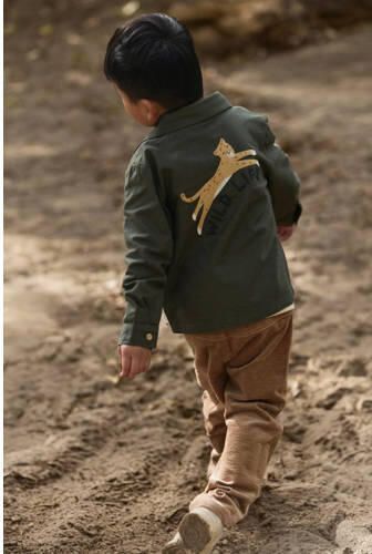 Little Dutch casual overhemd met backprint groen Jongens Katoen Klassieke kraag - Foto 3