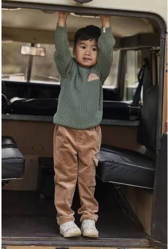Little Dutch corduroy cargobroek bruin Jongens Katoen Effen - Foto 2