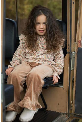 Little Dutch corduroy casual broek met ruches bruin Meisjes Katoen Effen - Foto 3