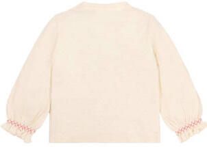 Little Dutch gebloemde longsleeve met ruches beige Meisjes Katoen Ronde hals - Foto 3
