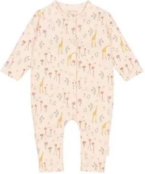Little Dutch gebloemde pyjama lichtroze Stretchkatoen Ronde hals