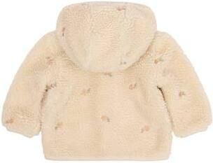 Little Dutch gebreid gebloemd vest met borduursels en teddy details zand Beige Polyester Capuchon - Foto 3