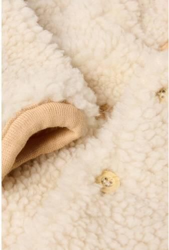 Little Dutch gebreid vest met teddy details borduursels en print zand Beige Polyester Capuchon - Foto 3