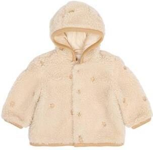 Little Dutch gebreid vest met teddy details borduursels en print zand Beige Polyester Capuchon