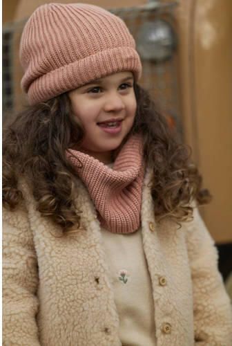 Little Dutch gebreide muts roze Meisjes Katoen Effen maat 92-104 - Foto 3