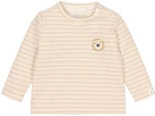 Little Dutch gestreepte longsleeve beige Stretchkatoen Ronde hals