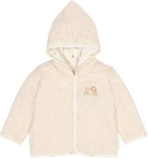 Little Dutch katoenen gebreid vest met print beige Printopdruk