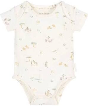 Little Dutch katoenen romper met print crème Ecru All over print