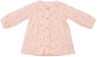 Little Dutch korte jurk roze Meisjes Katoen Ronde hals All over print