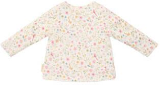 Little Dutch longsleeve ecru Meisjes Katoen Ronde hals Bloemen