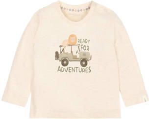 Little Dutch longsleeve met print beige Jongens Katoen Ronde hals Printopdruk