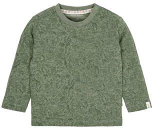 Little Dutch longsleeve met print groen Jongens Katoen Ronde hals All over print