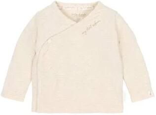 Little Dutch longsleeve met tekst beige Katoen V-hals