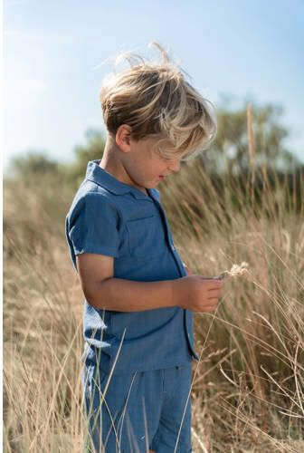 Little Dutch overhemd blauw Jongens Viscose Klassieke kraag Effen - Foto 2