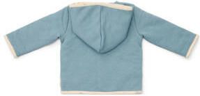 Little Dutch reversible baby tussenjas blauw offwhite Jongens Katoen Capuchon - Foto 3
