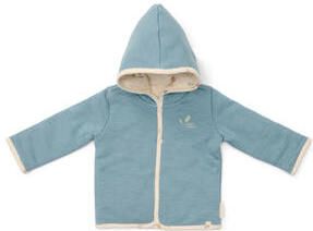 Little Dutch reversible baby tussenjas blauw offwhite Jongens Katoen Capuchon - Foto 2