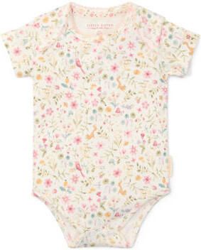 Little Dutch romper Fairy Garden offwhite roze groen Ecru Meisjes Katoen Ronde hals