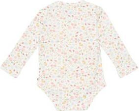 Little Dutch romper Flower & Butterflies wit roze Jongens Katoen Ronde hals 62 68 - Foto 2