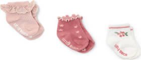 Little Dutch sokken oudroze lichtroze wit (set van 3) Katoen
