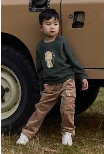 Little Dutch sweater met print donkergroen Printopdruk - Foto 3