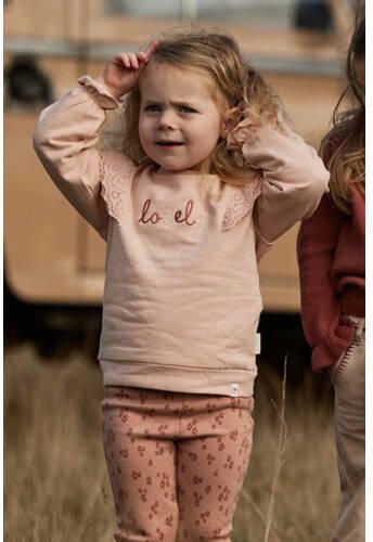 Little Dutch sweater met ruches en tekst roze Tekst - Foto 2