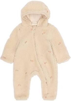 Little Dutch teddy gebloemd boxpak met borduursels zand Beige Polyester Capuchon