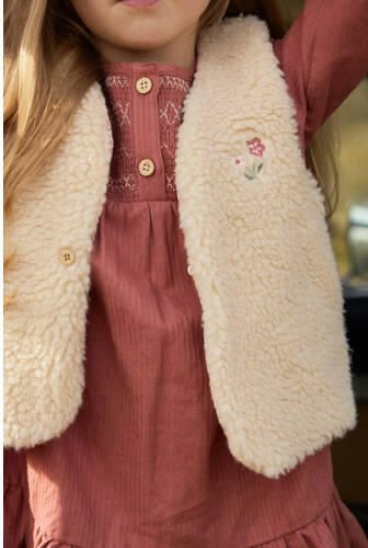 Little Dutch teddy gilet beige Meisjes Polyester V-hals Effen - Foto 3