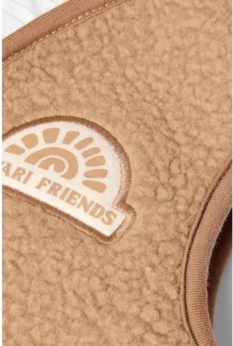 Little Dutch teddy gilet met patches bruin Effen - Foto 3