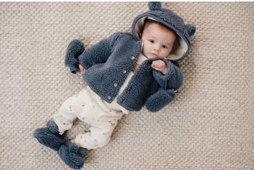 Little Dutch teddy wanten blauw Effen maat 0-3 mnd - Foto 2